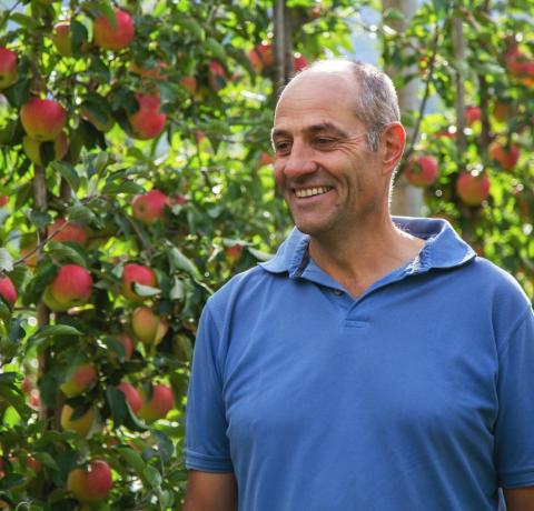 Apple farmer Leonhard Welllenzohn from Schlanders