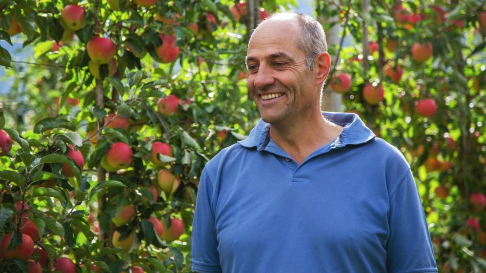 Apple farmer Leonhard Welllenzohn from Schlanders