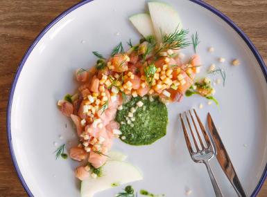 How to make a rainbow trout tartar with apple